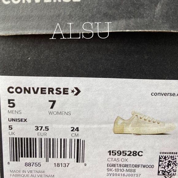 Converse Ctas Low Top Leather Egret Driftwood W - Picture 7 of 8